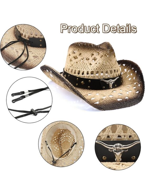 Women Almond Cowgirl Comfortable Classical Hat Design Wide with Shapeable Brim main image 6